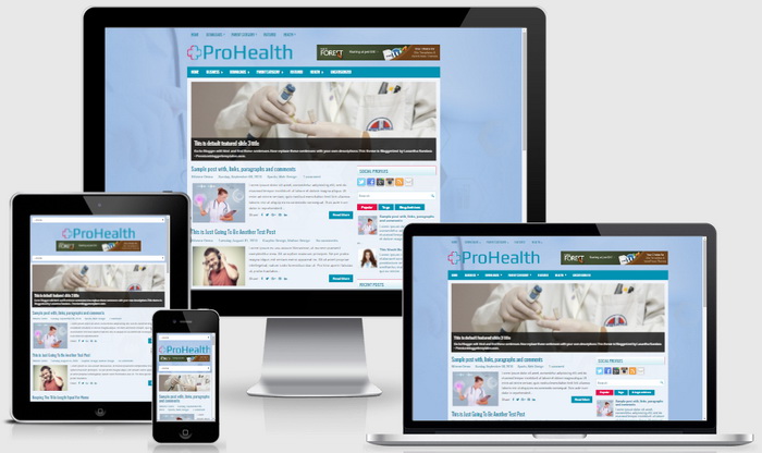 Responsive View - ProHealth Blogger Template