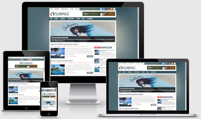 Responsive View - SunMag Blogger Template