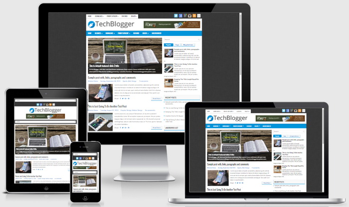 Responsive View - TechBlogger Blogger Template