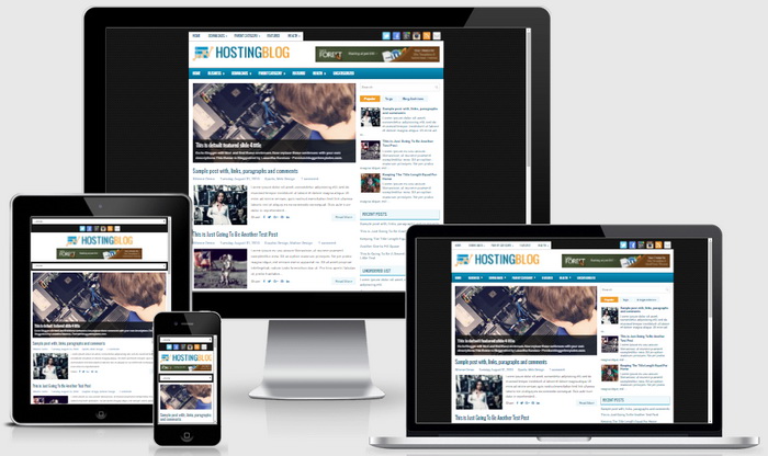 Responsive View - HostingBlog Blogger Template