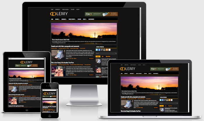 Responsive View - Lemy Blogger Template