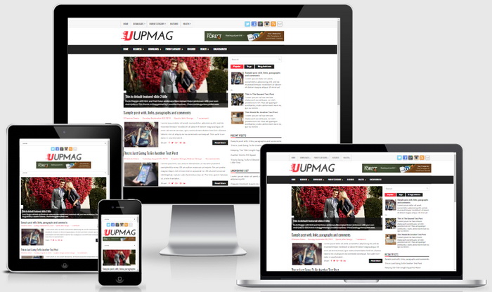 Responsive View - UpMag Blogger Template