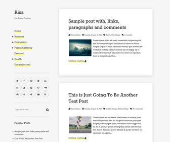 Risa Blogger Template