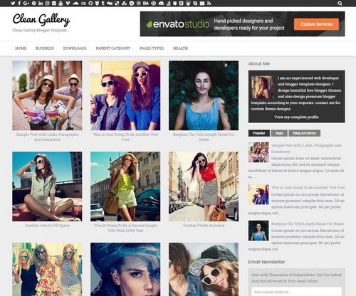 Clean Gallery Blogger Template
