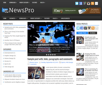 NewsPro Blogger Template