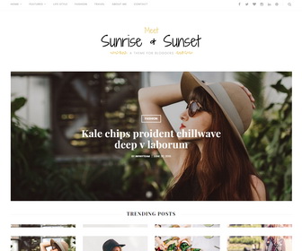 Sunrise and Sunset Blogger Template