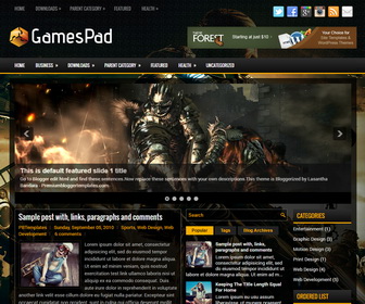 GamesPad Blogger Template