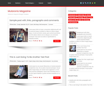 Mularonis Magazine Blogger Template