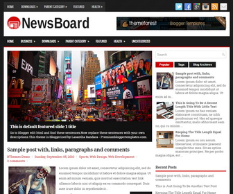 NewsBoard Blogger Template