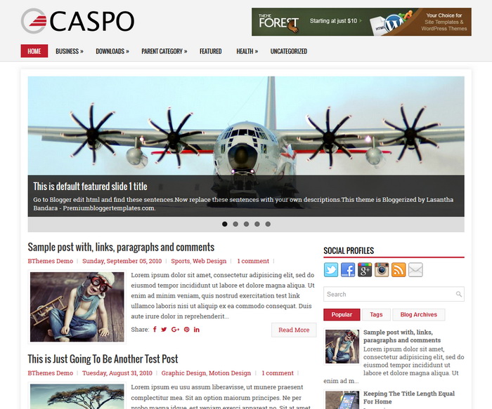 Caspo Blogger Template