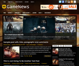 GameNews Blogger Template