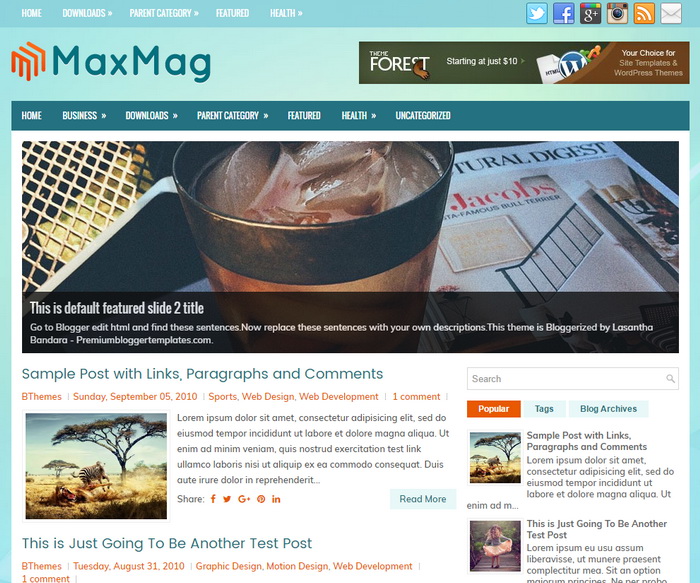 MaxMag Blogger Template