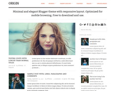 Origin Blogger Template