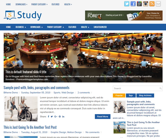 Study Blogger Template