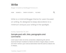 Write Blogger Template