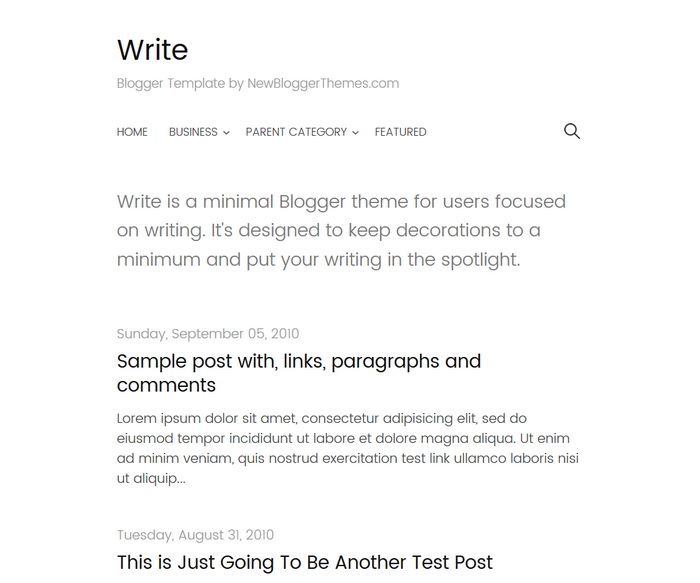 Write Blogger Template