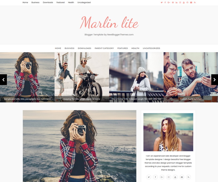 Marlin lite Blogger Template