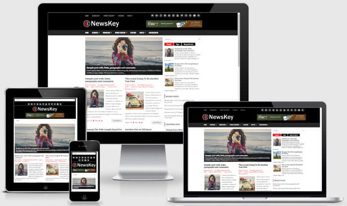 Responsive View - NewsKey Blogger Template