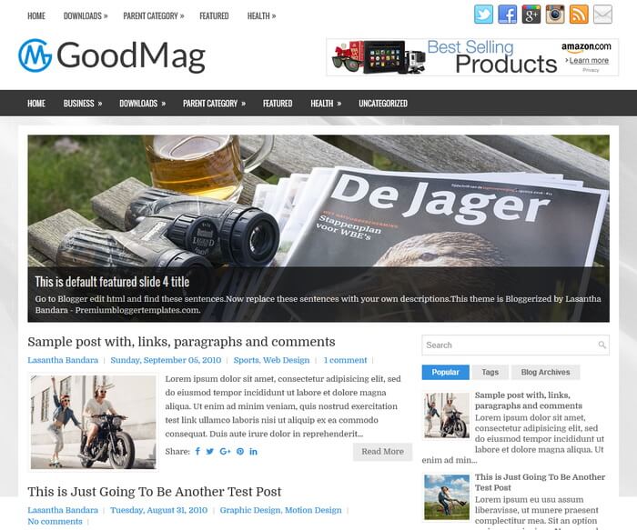 GoodMag Blogger Template