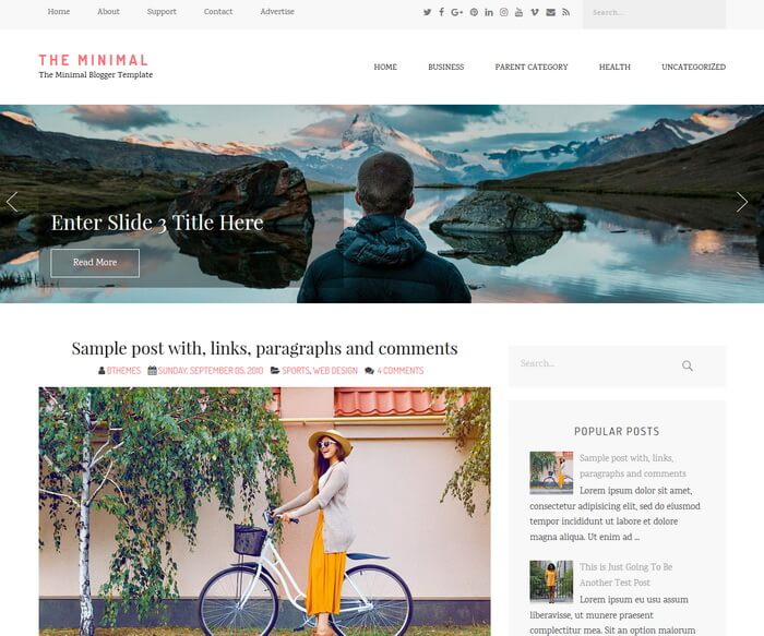 The Minimal Blogger Template