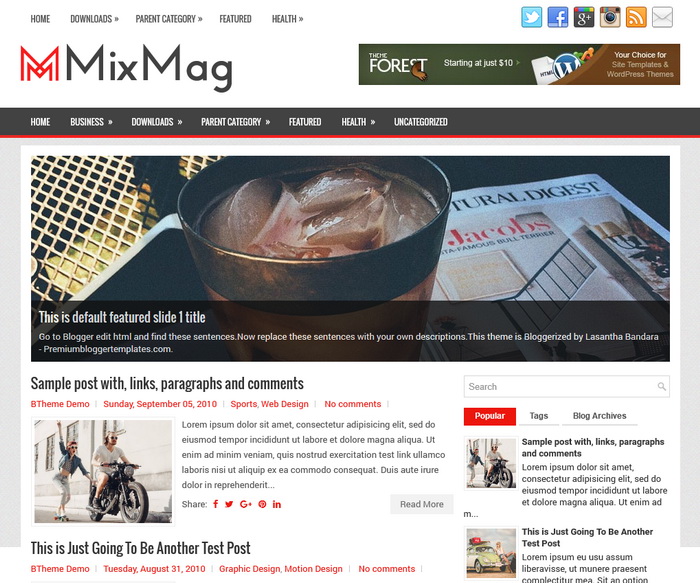 MixMag Blogger Template