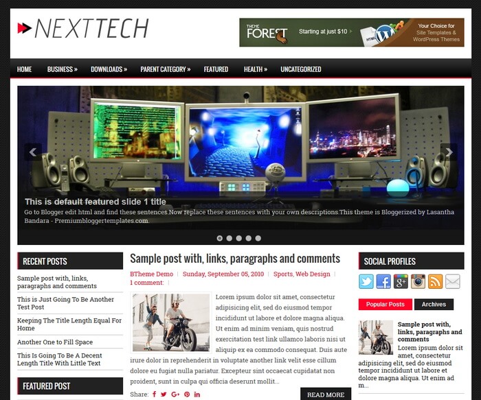 NextTech Blogger Template