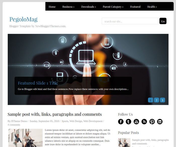 PegoloMag Blogger Template