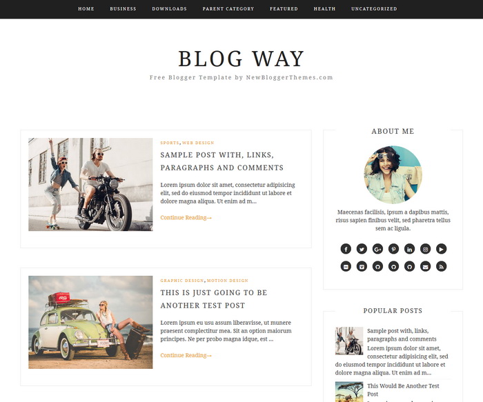 Blog Way Blogger Template | Premium Blogger Templates 2024