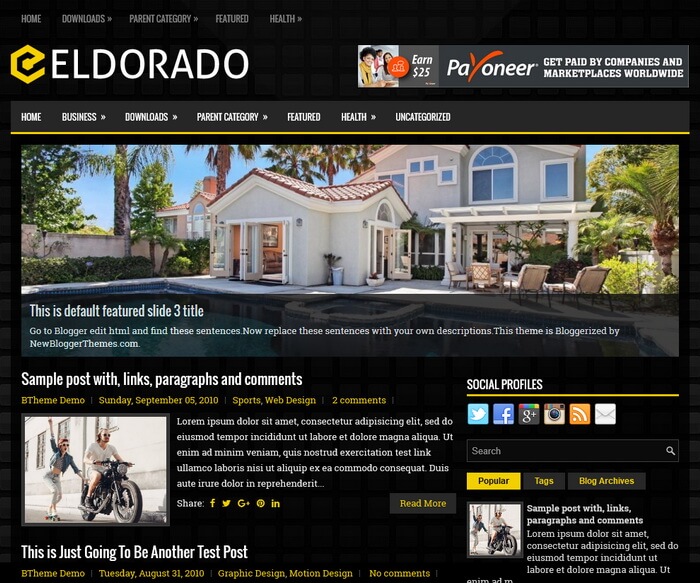 Eldorado Blogger Template