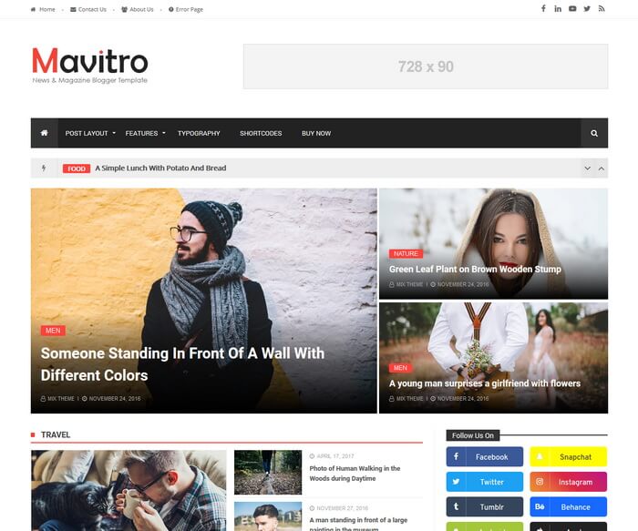 Mavitro Blogger Template