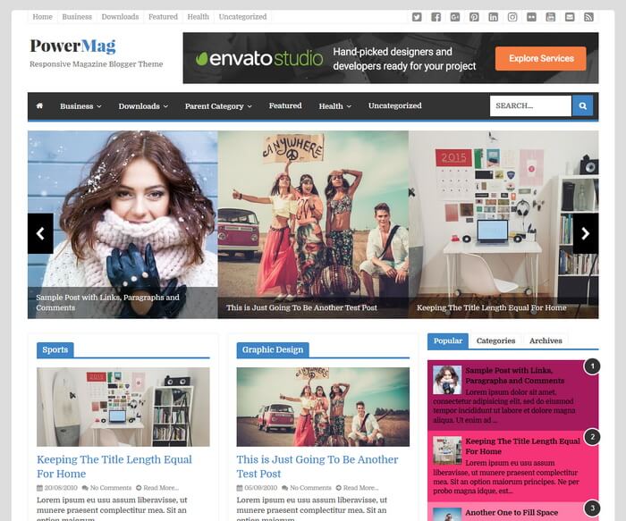 PowerMag Blogger Template