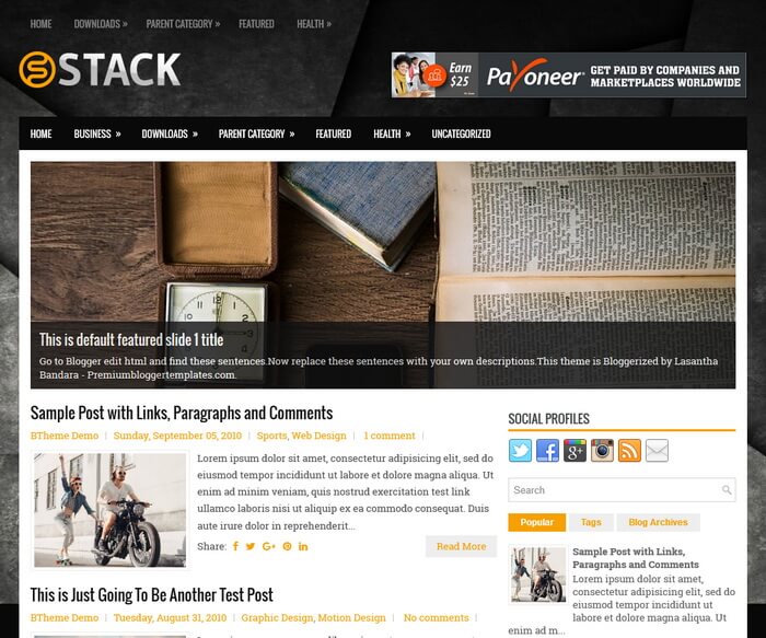 Stack Blogger Template