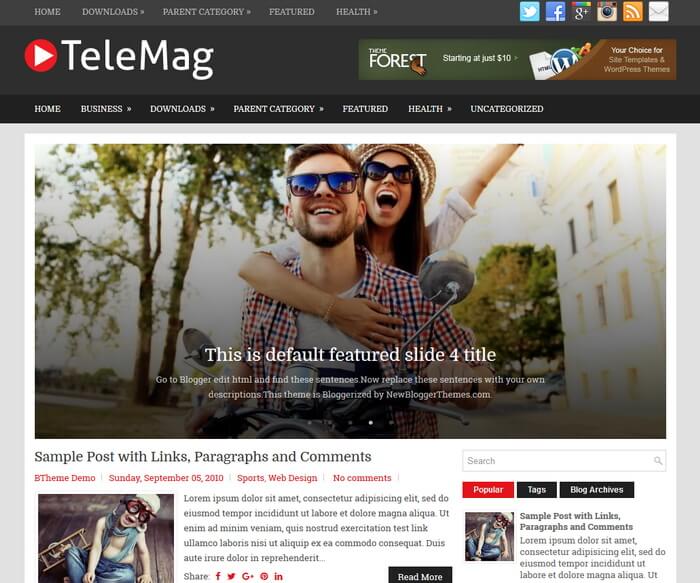 TeleMag Blogger Template