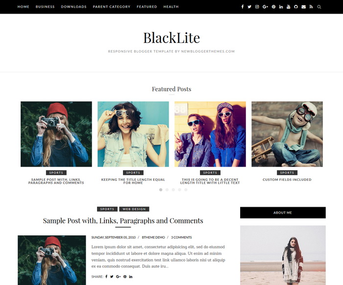 BlackLite Blogger Template
