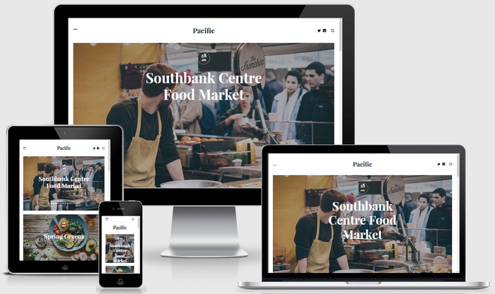 Responsive View - Pacific Blogger Template