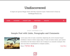 Undiscovered Blogger Template