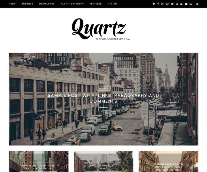 Quartz Blogger Template