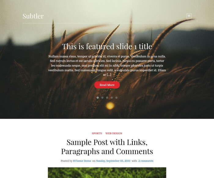 Subtler Blogger Template