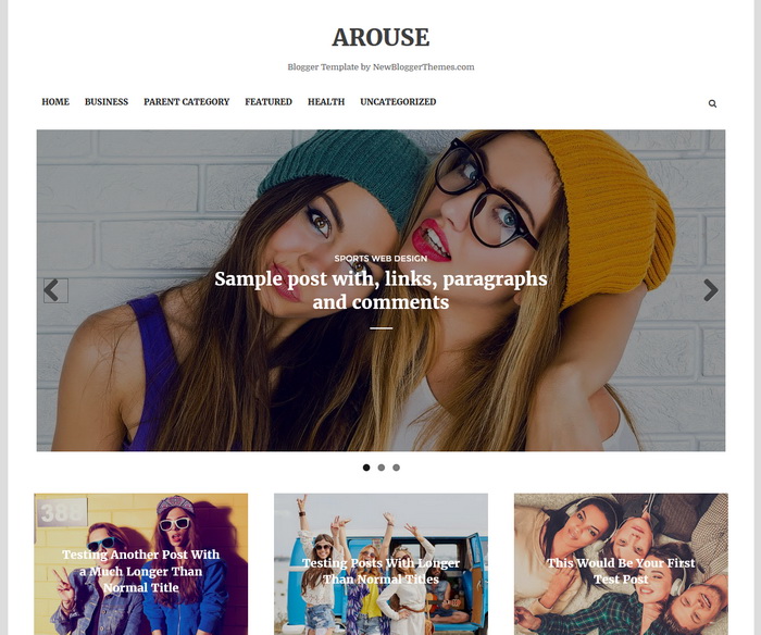 Arouse Blogger Template