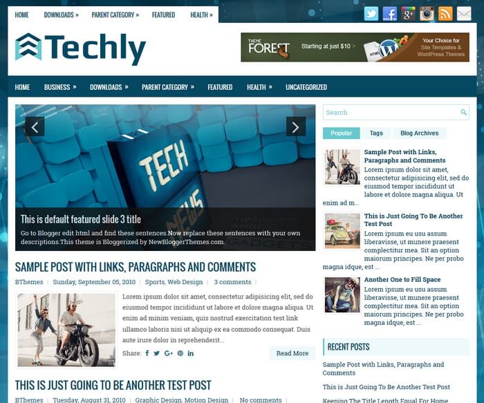 Techly Blogger Template
