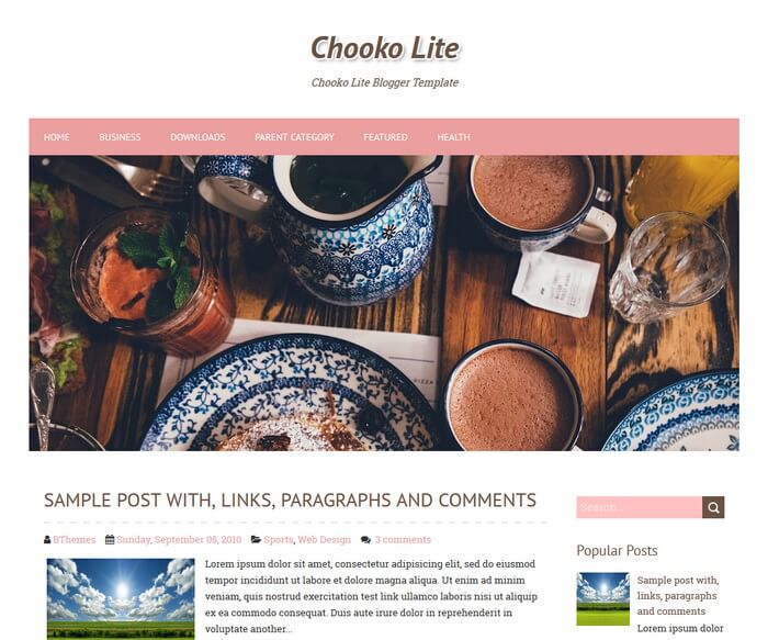 Chooko Lite Blogger Template