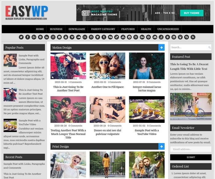 EasyWP Blogger Template