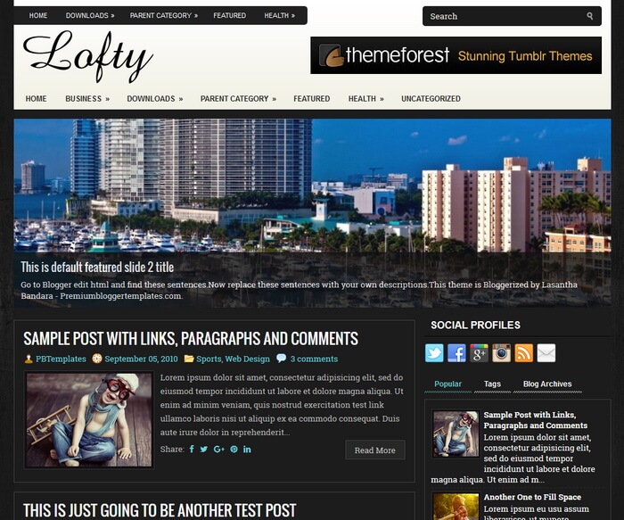 Lofty Blogger Template