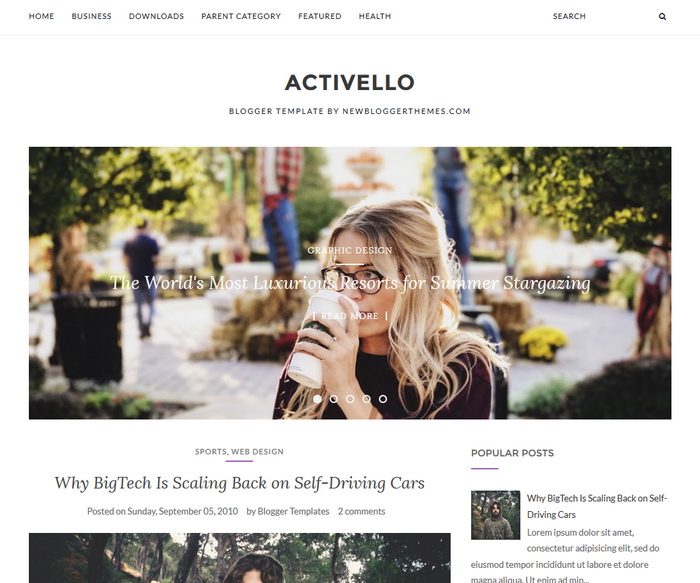 Activello Blogger Template