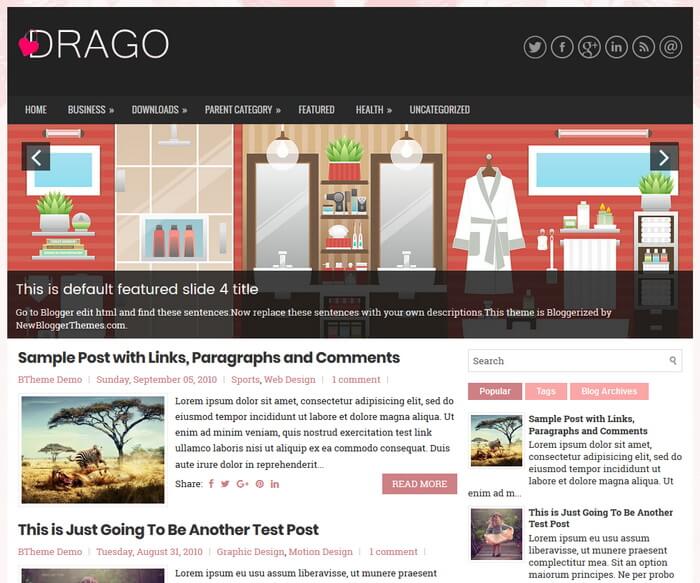 Drago Blogger Template