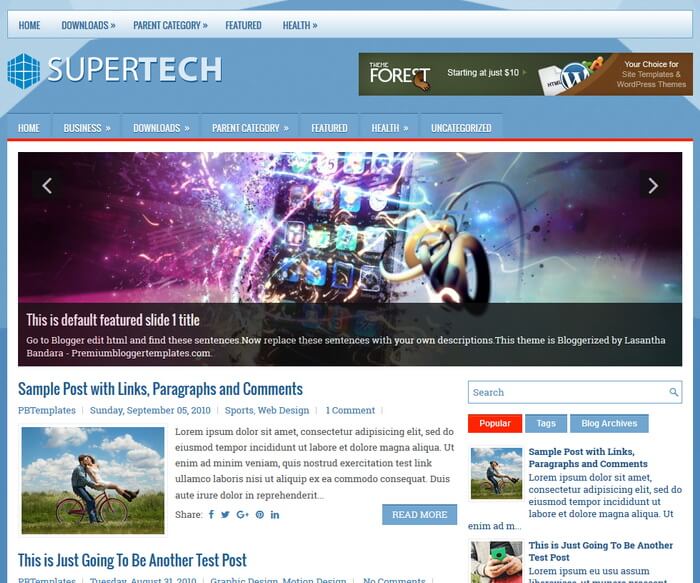 SuperTech Blogger Template