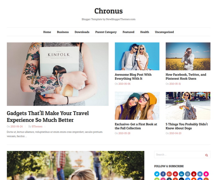 Chronus Blogger Template