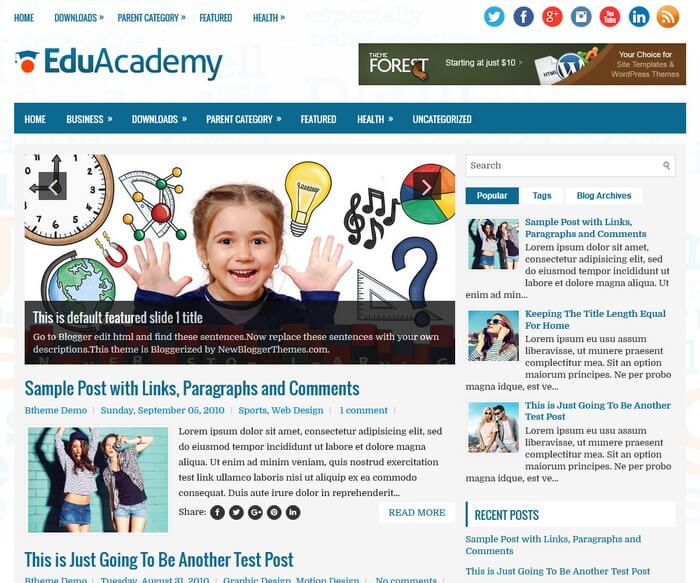 EduAcademy Blogger Template