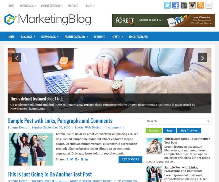 MarketingBlog Blogger Template