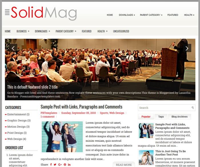 SolidMag Blogger Template